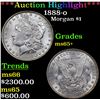 Image 1 : ***Auction Highlight*** 1888-o Morgan Dollar $1 Graded GEM+ Unc By USCG (fc)