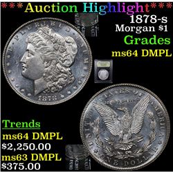 ***Auction Highlight*** 1878-s Morgan Dollar $1 Graded Choice Unc DMPL By USCG (fc)