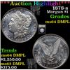 Image 1 : ***Auction Highlight*** 1878-s Morgan Dollar $1 Graded Choice Unc DMPL By USCG (fc)