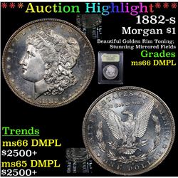 ***Auction Highlight*** 1882-s Morgan Dollar $1 Graded GEM+ UNC DMPL By USCG (fc)