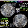 Image 1 : ***Auction Highlight*** 1887-o Morgan Dollar $1 Graded Select Unc+ PL By USCG (fc)