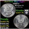 Image 1 : ***Auction Highlight*** 1889-s Morgan Dollar $1 Graded Select Unc+ PL By USCG (fc)