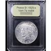 Image 4 : ***Auction Highlight*** 1925-s Vam 7a R5 Peace Dollar $1 Graded Choice Unc By USCG (fc)