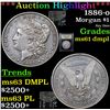 Image 1 : ***Auction Highlight*** 1886-o Morgan Dollar $1 Graded Unc+ DMPL By USCG (fc)