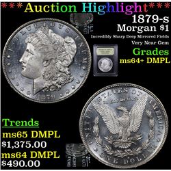 ***Auction Highlight*** 1879-s Morgan Dollar $1 Graded Choice Unc+ DMPL By USCG (fc)