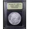 Image 4 : ***Auction Highlight*** 1887-p Morgan Dollar $1 Graded Choice Unc+ DMPL By USCG (fc)