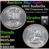 Image 1 : ***Auction Highlight*** 1893 Isabella Isabella Quarter 25c Graded Select Unc By USCG (fc)