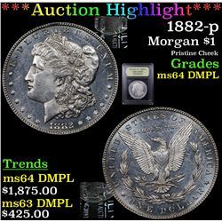 ***Auction Highlight*** 1882-p Morgan Dollar $1 Graded Choice Unc DMPL By USCG (fc)