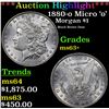 Image 1 : ***Auction Highlight*** 1880-o Micro 'o' Morgan Dollar $1 Graded Select+ Unc By USCG (fc)
