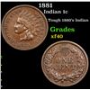 Image 1 : 1881 Indian Cent 1c Grades xf