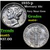 Image 1 : 1935-p Mercury Dime 10c Grades Choice+ Unc
