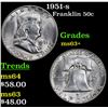 Image 1 : 1951-s Franklin Half Dollar 50c Grades Select+ Unc