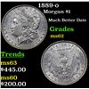 Image 1 : 1889-o Morgan Dollar $1 Grades Select Unc