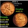 Image 1 : 1931-s Lincoln Cent 1c Grades Select Unc RB