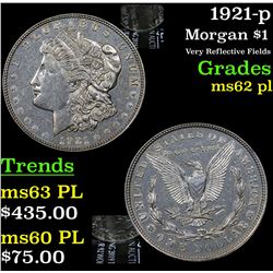 1921-p Morgan Dollar $1 Grades Select Unc PL
