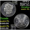 Image 1 : 1878-s Morgan Dollar $1 Grades Select Unc+ PL
