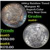 Image 1 : 1886-p Rainbow Toned Morgan Dollar $1 Grades Choice+ Unc