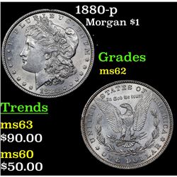 1880-p Morgan Dollar $1 Grades Select Unc