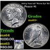 Image 1 : 1925-p Vam 1aF 'Worm Eye' R5 Peace Dollar $1 Grades Select+ Unc