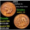 Image 1 : 1893 Indian Cent 1c Grades Choice+ Unc RB