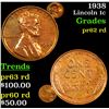 Image 1 : Proof 1938 Lincoln Cent 1c Grades Select proof RD
