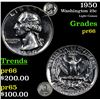 Image 1 : Proof 1950 Washington Quarter 25c Grades GEM+ Proof