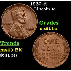 1932-d Lincoln Cent 1c Grades Select Unc BN
