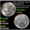 Image 1 : 1878-s Rainbow Toned Morgan Dollar $1 Grades Choice+ Unc