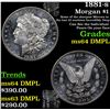 Image 1 : 1881-s Morgan Dollar $1 Grades Choice Unc DMPL