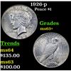 Image 1 : 1926-p Peace Dollar $1 Grades Select+ Unc