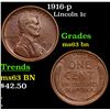 Image 1 : 1916-p Lincoln Cent 1c Grades Select Unc BN