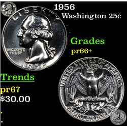 Proof 1956 Washington Quarter 25c Grades GEM++ Proof