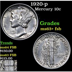 1920-p Mercury Dime 10c Grades Select Unc+ FSB