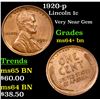 Image 1 : 1920-p Lincoln Cent 1c Grades Choice+ Unc BN