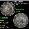 Image 1 : 1833 JR-9 Capped Bust Dime 10c Grades xf+