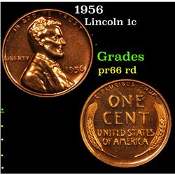 Proof 1956 Lincoln Cent 1c Grades Gem+ Proof Red