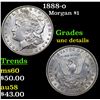 Image 1 : 1888-o Morgan Dollar $1 Grades Unc Details