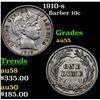 Image 1 : 1910-s Barber Dime 10c Grades Choice AU