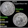 Image 1 : 1834 Capped Bust Half Dollar 50c Grades vf++