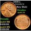 Image 1 : 1909-s Lincoln Cent 1c Grades Select Unc RB