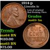 Image 1 : 1914-p Lincoln Cent 1c Grades Select+ Unc BN