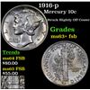 Image 1 : 1916-p Mercury Dime 10c Grades Select Unc+ FSB