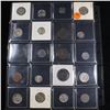 Image 2 : Page of 20 Mixed coins Jefferson 5c, Braided Hair 1c, Washington 25c, Liberty 5c, Indian 1c, Lincoln