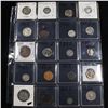 Image 1 : Page of 20 Mixed coins Mercury 10c, Braided Hair 1c, Washington 25c, Roosevelt 10c, Indian 1c, Jeffe