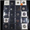 Image 2 : Page of 20 Mixed coins Mercury 10c, Braided Hair 1c, Washington 25c, Roosevelt 10c, Indian 1c, Jeffe
