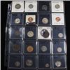 Image 1 : Page of 20 Mixed coins Jefferson 5c, Braided Hair 1c, Washington 25c, Mercury 10c, Indian 1c, Buffal