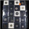 Image 2 : Page of 20 Mixed coins Barber 10c, Braided Hair 1c, Washington 25c, Roosevelt 10c, Indian 1c, Jeffer
