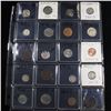 Image 1 : Page of 20 Mixed coins Buffalo 5c, Braided Hair 1c, Washington 25c, Mercury 10c, Indian 1c, Jefferso