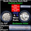 Image 1 : Buffalo Nickel Shotgun Roll in Old Bank Style 'Bell Telephone'  Wrapper 1919& d Mint Ends