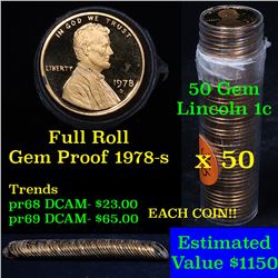 ***Auction Highlight*** Proof 1978-s Lincoln cent 1c roll, 50 pieces (fc) (fc)